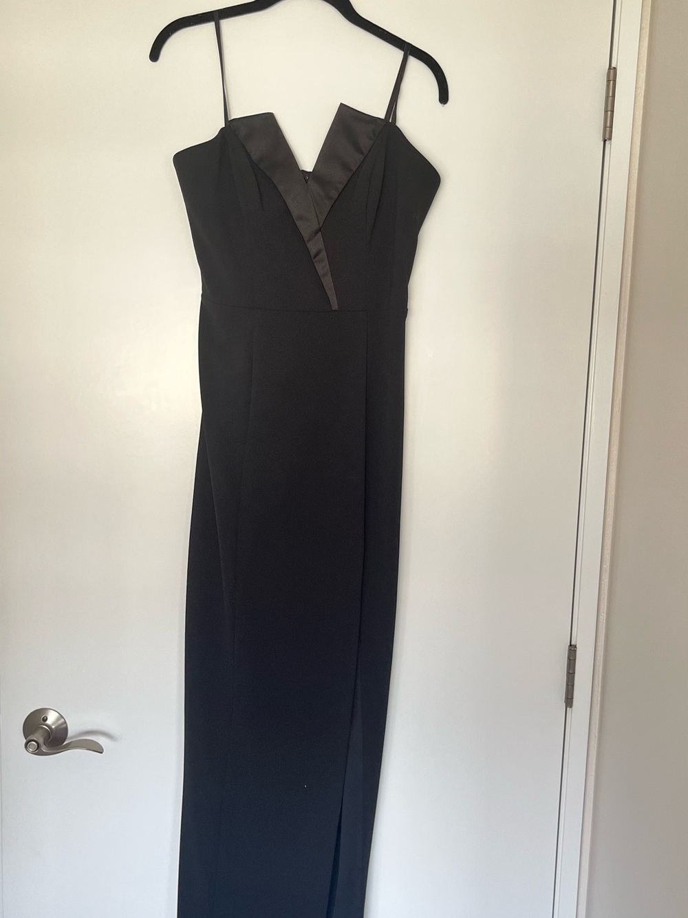 Black Strapless Evening Dress